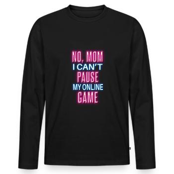 Funny Gamer Gamer Saying Design - Men's Premium Organic Long Sleeve Shirt - black - Front - Nico (187cm)