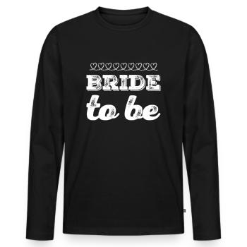 future mariée - T-shirt manches longues Premium bio Homme - noir - Devant - Nico (187cm)