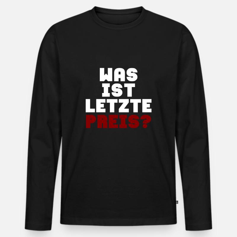 Was ist letzte Preis? - Männer Premium Bio Langarmshirt - Schwarz