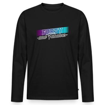 40e anniversaire cadeau d’anniversaire citation 40 ans - T-shirt manches longues Premium bio Homme - noir - Devant - Nico (187cm)