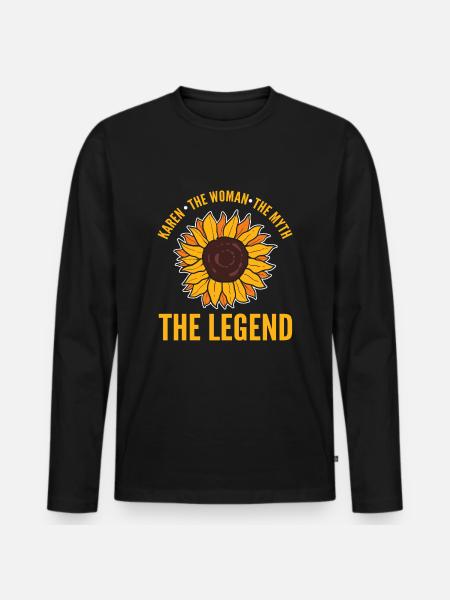 Karen - Men's Premium Organic Long Sleeve Shirt - black