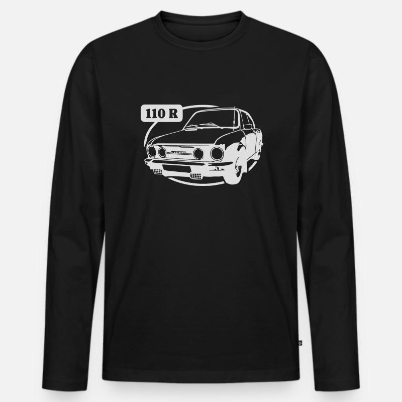 Auto 110 R - Männer Premium Bio Langarmshirt - Schwarz