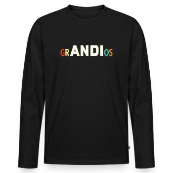 Name Andi Geschenk Andreas Vorname - Männer Premium Bio Langarmshirt - Schwarz - Vorne - Nico (187cm)