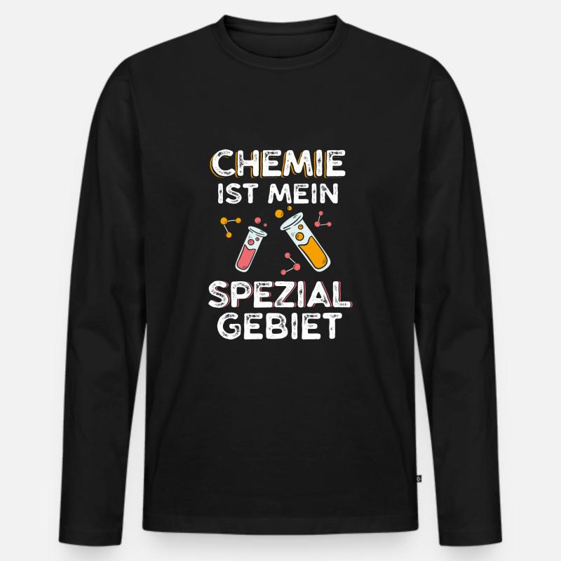 Chemie Lehrer - Männer Premium Bio Langarmshirt - Schwarz