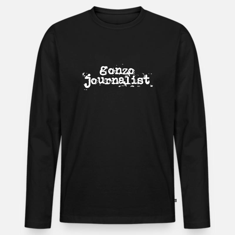 Gonzo Journalist - Männer Premium Bio Langarmshirt - Schwarz