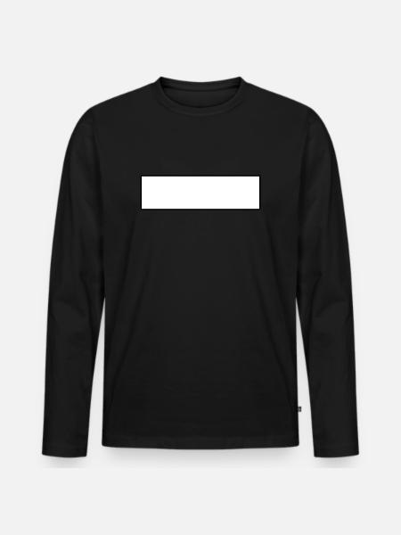 White bar white shield rectangle - Men's Premium Organic Long Sleeve Shirt - black