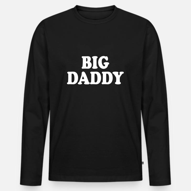 Big daddy - Männer Premium Bio Langarmshirt - Schwarz