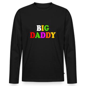 Big daddy - Men's Premium Organic Long Sleeve Shirt - black - Front - Nico (187cm)