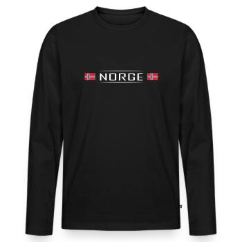 Norvège Drapeau Norvège Scandinavie - T-shirt manches longues Premium bio Homme - noir - Devant - Nico (187cm)