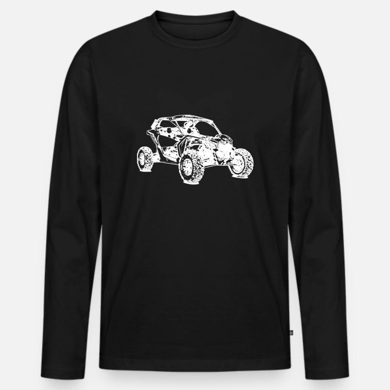 ATV Side by Side Offroad - Männer Premium Bio Langarmshirt - Schwarz