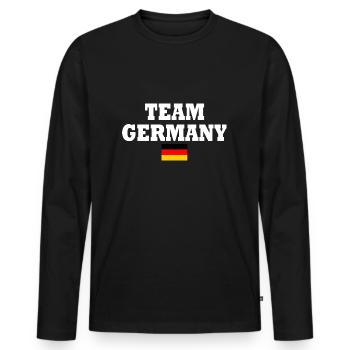 angleterre - T-shirt manches longues Premium bio Homme - noir - Devant - Nico (187cm)