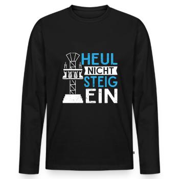 Achterbahn Freizeitpark Rollercoaster - Männer Premium Bio Langarmshirt - Schwarz - Vorne - Nico (187cm)