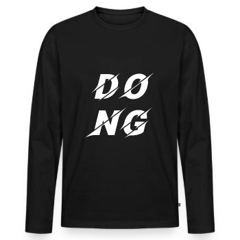 DONG Character Squares - Men's Premium Organic Long Sleeve Shirt - black - Front - Nico (187cm)