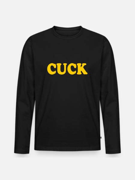 Cuck - Men's Premium Organic Long Sleeve Shirt - black