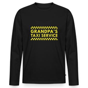Opas Taxi-Service - Männer Premium Bio Langarmshirt - Schwarz - Vorne - Nico (187cm)