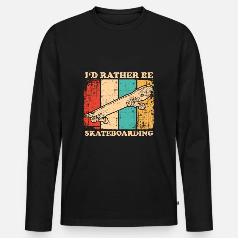 Skateboard - Männer Premium Bio Langarmshirt - Schwarz