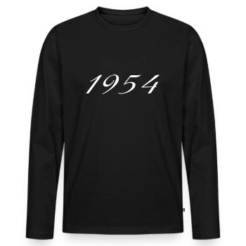 1954 Birthday Gift, Original since 1954 - Men's Premium Organic Long Sleeve Shirt - black - Front - Nico (187cm)