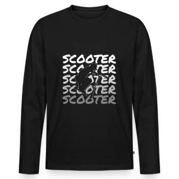 Stunt Scooter - T-shirt manches longues Premium bio Homme - noir - Devant - Nico (187cm)