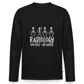 Radiology | Radiology | X-ray technology - Men's Premium Organic Long Sleeve Shirt - black - Front - Nico (187cm)