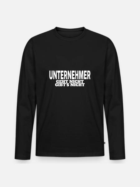 Unternehmer - Männer Premium Bio Langarmshirt - Schwarz