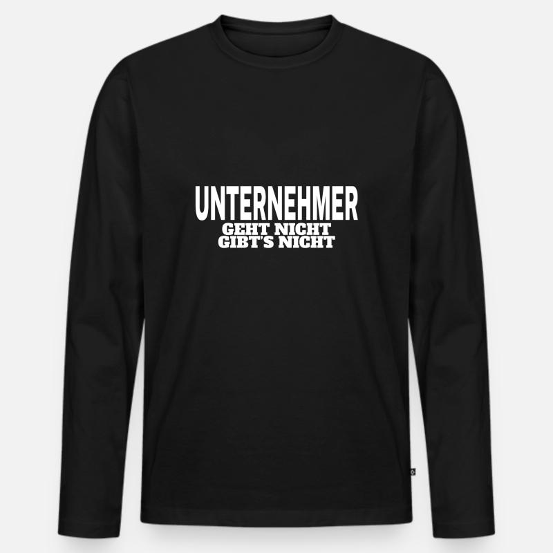 Unternehmer - Männer Premium Bio Langarmshirt - Schwarz