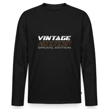 Geburtstag Original Vintage 2003 geboren - Männer Premium Bio Langarmshirt - Schwarz - Vorne - Nico (187cm)