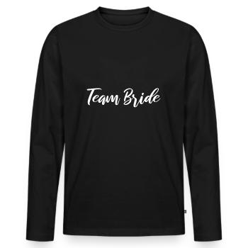 Hen night - Men's Premium Organic Long Sleeve Shirt - black - Front - Nico (187cm)