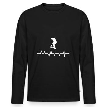 Stunt Scooter - T-shirt manches longues Premium bio Homme - noir - Devant - Nico (187cm)