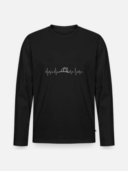 fire Department - Men's Premium Organic Long Sleeve Shirt - black