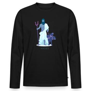 Hadès - Mythologie grecque - T-shirt manches longues Premium bio Homme - noir - Devant - Nico (187cm)
