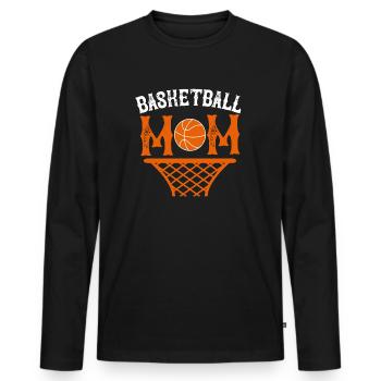 Basketball Mom - Männer Premium Bio Langarmshirt - Schwarz - Vorne - Nico (187cm)