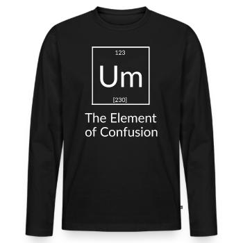 Um The Element of Confusion - T-shirt manches longues Premium bio Homme - noir - Devant - Nico (187cm)