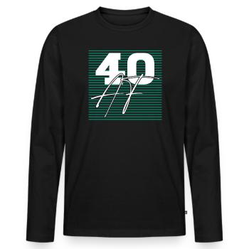 40 Af Sarcastic Birthday - Men's Premium Organic Long Sleeve Shirt - black - Front - Nico (187cm)