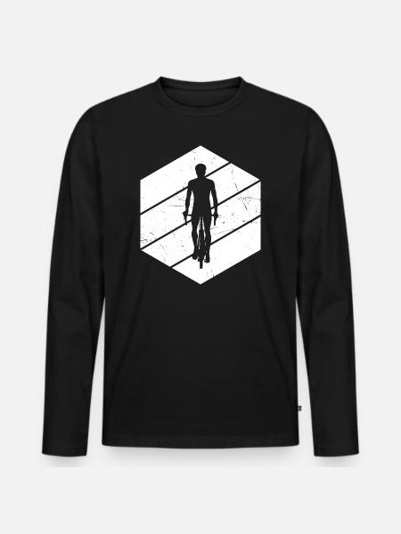 Cycling Cycling - Men's Premium Organic Long Sleeve Shirt - black