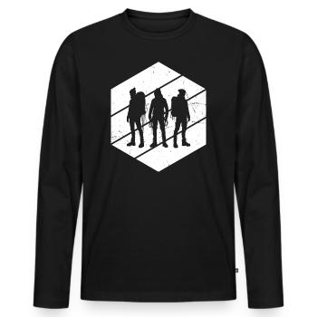 Grimpeur Homme Grimpeur Grimpeur Grimpeur Femmes - T-shirt manches longues Premium bio Homme - noir - Devant - Nico (187cm)