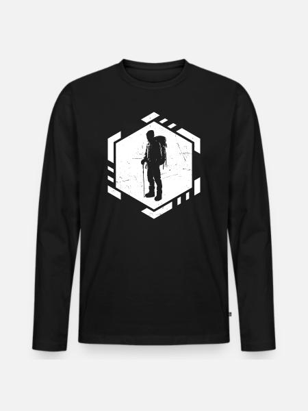 Bouldering Bouldern Klettern Climber Climbing - Men's Premium Organic Long Sleeve Shirt - black