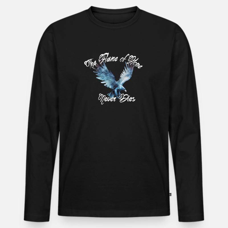Phönix Feuervogel - Männer Premium Bio Langarmshirt - Schwarz