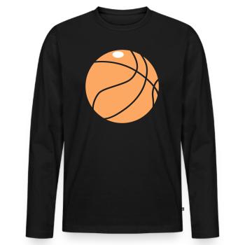 Basket-ball 5 0 25 - T-shirt manches longues Premium bio Homme - noir - Devant - Nico (187cm)