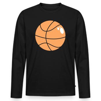 Basketball 5 0 25 - Männer Premium Bio Langarmshirt - Schwarz - Vorne - Nico (187cm)