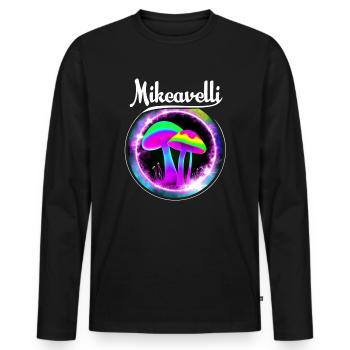 Mikeavelli Pilz - Männer Premium Bio Langarmshirt - Schwarz - Vorne - Nico (187cm)