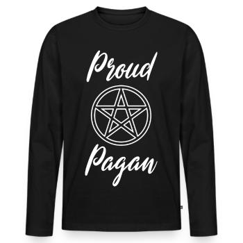 Beltane bénédictions du 1er mai Proud Pagan - T-shirt manches longues Premium bio Homme - noir - Devant - Nico (187cm)