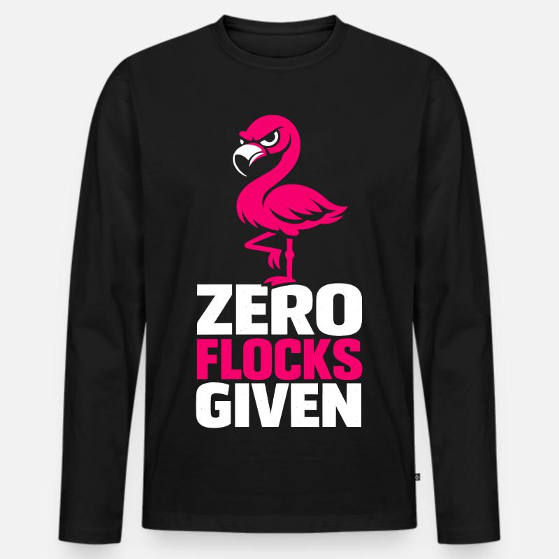 Zero Flocks Given - Männer Premium Bio Langarmshirt - Schwarz