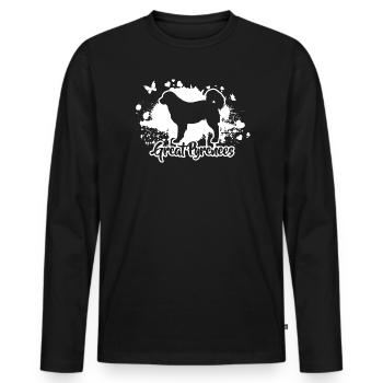 Great Pyrenees Hunde Hunderasse Wilsigns - Männer Premium Bio Langarmshirt - Schwarz - Vorne - Nico (187cm)