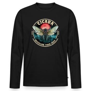 Film Horreur Cigales 2024 - T-shirt manches longues Premium bio Homme - noir - Devant - Nico (187cm)