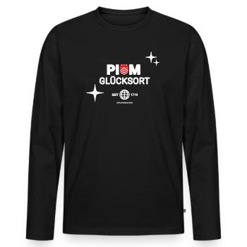 Pium - Borgholzhausen, un lieu de bonheur en Westphalie orientale - T-shirt manches longues Premium bio Homme - noir - Devant - Nico (187cm)