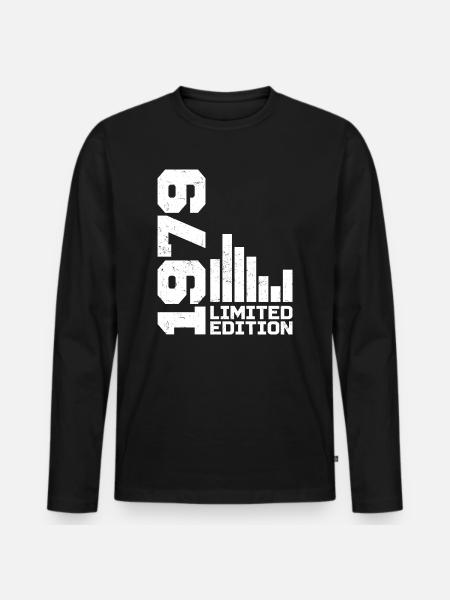 Vintage 1979 Birthday Gift 1979 1979 - Men's Premium Organic Long Sleeve Shirt - black