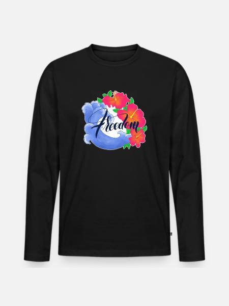 Hawaiian freedom - Men's Premium Organic Long Sleeve Shirt - black