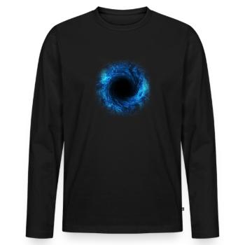 black hole - connection to the source, DD / - Men's Premium Organic Long Sleeve Shirt - black - Front - Nico (187cm)