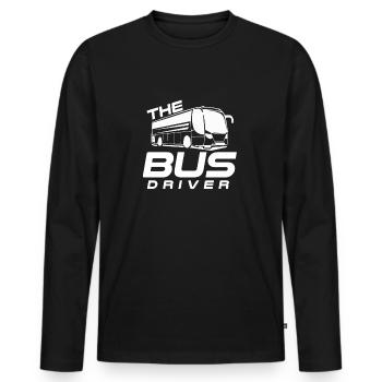 The Bus Driver - The Bus Driver - Men's Premium Organic Long Sleeve Shirt - black - Front - Nico (187cm)