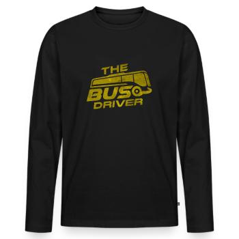 The Bus Driver - The Bus Driver - Men's Premium Organic Long Sleeve Shirt - black - Front - Nico (187cm)